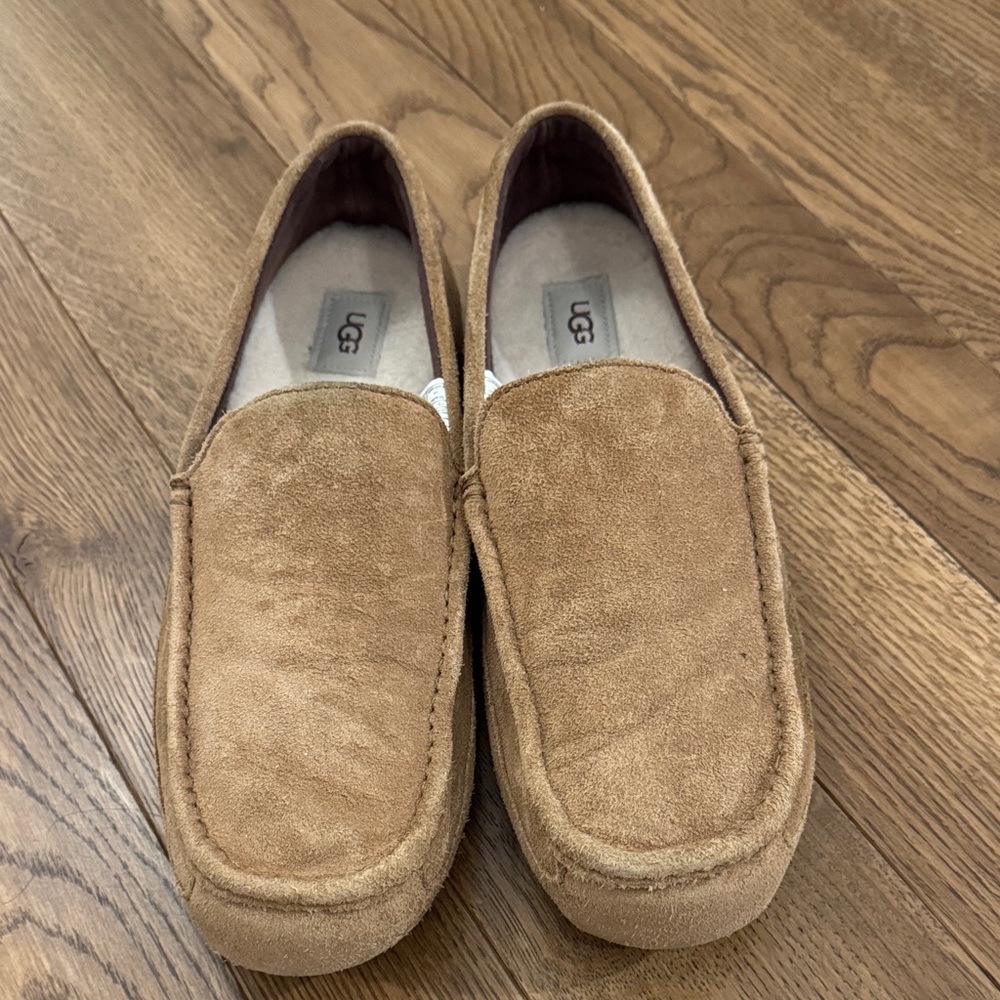 UGG Men's Brown Suede Slippers Sz 15 EUC